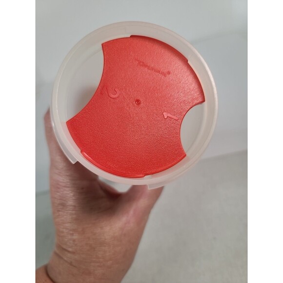 Vintage Tupperware Modular Mates #1661 4 3/4 Cups Spaghetti Container W/ Red Lid - Picture 4 of 6